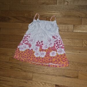 OshKosh B'gosh Floral Tank Top in White, Pink, and Orange